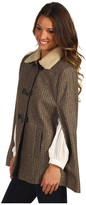 Thumbnail for your product : Cole Haan Shearling Collar Wool Capelet
