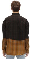 Thumbnail for your product : B Used Bleach Dipped Cotton Plaid Shirt