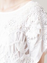 Thumbnail for your product : AMIR SLAMA Crochet Cotton Cropped Blouse