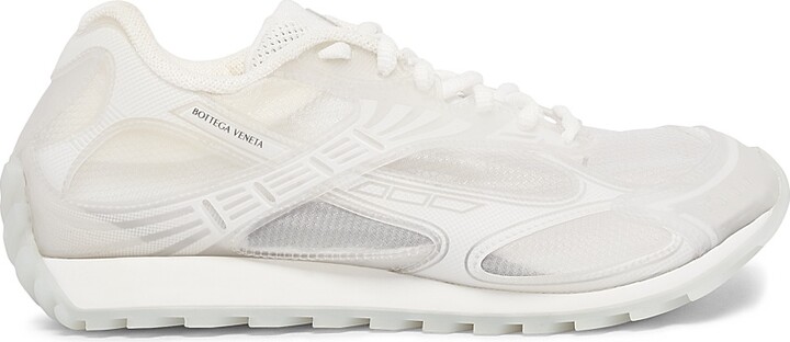 Bottega Veneta Women's Orbit Logo Low-Top Sneakers - Glass White - Size 6