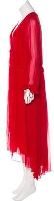 Prabal Gurung Silk Midi Dress w/ Tags Red Silk Midi Dress w/ Tags