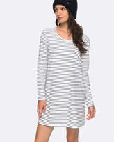 Thumbnail for your product : Roxy Womens Just Simple Striped Long Sleeved T Shirt Dress