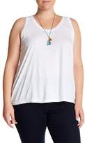 Thumbnail for your product : Susina Shirred Back Tank (Plus Size)