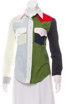 Thumbnail for your product : Calvin Klein Colorblock Button-Up Top