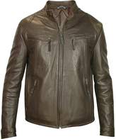 Thumbnail for your product : Forzieri Men's Dark Brown Genuine Leather Motorcycle Jacket