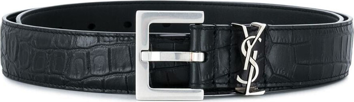saint laurent logo belt