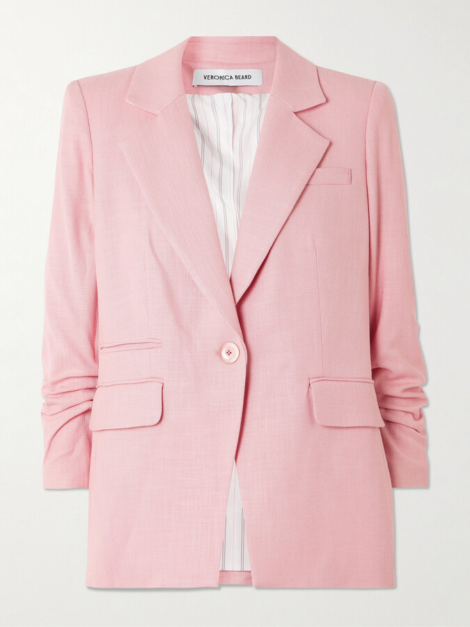 Veronica Beard Battista Dickey Canvas Blazer - Pink