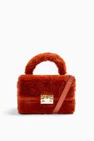 Thumbnail for your product : Topshop FIZZ Orange Faux Fur Box Grab Bag