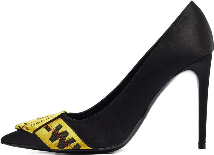 Off-White Pre-Owned 110mm Ribbon-Detail Satin Pumps