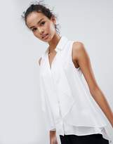 Thumbnail for your product : Qed London Sleeveless Shirt With Draping