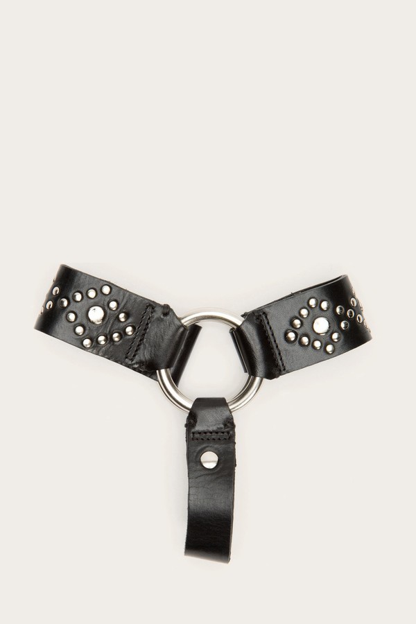 frye flynn deco studded harness short