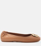 Thumbnail for your product : Tory Burch Minnie Travel leather ballet flats