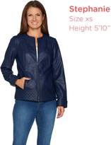 Thumbnail for your product : Denim & Co. Studio by Faux Leather Jacket with Quilting Detail