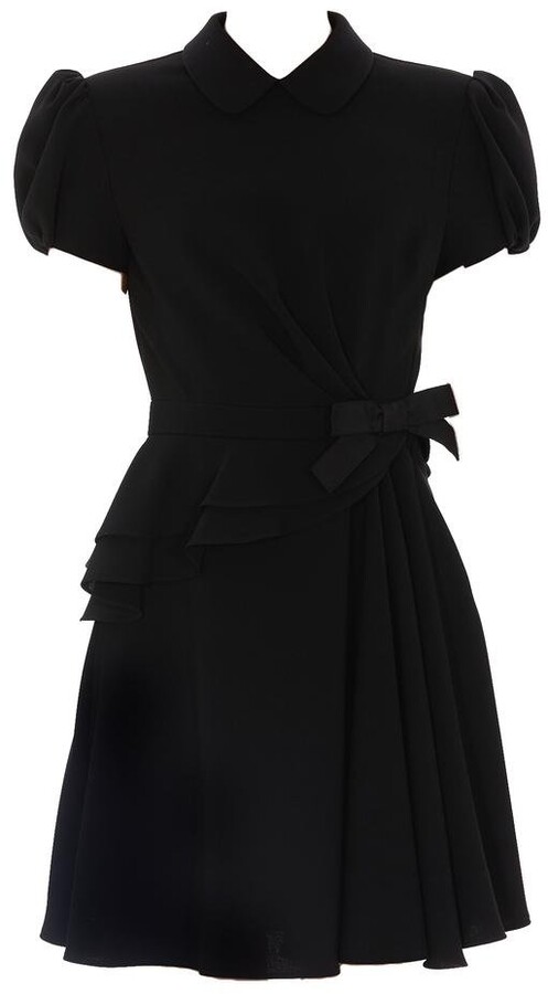 Miu Miu Draped Bow Detail Mini Dress - ShopStyle
