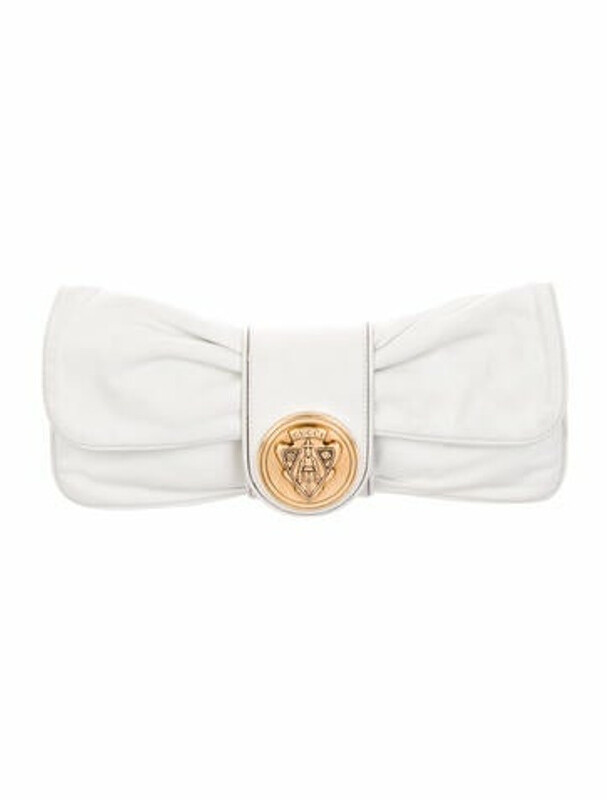 Gucci Papillon Crest Evening Bag White - ShopStyle Clutches