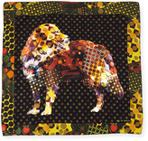 Thumbnail for your product : Etro Silk Dog-Print Pocket Square, Yellow Multi