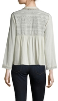 Thumbnail for your product : Vivienne Tam Trapunto Stitched Wrap Blouse