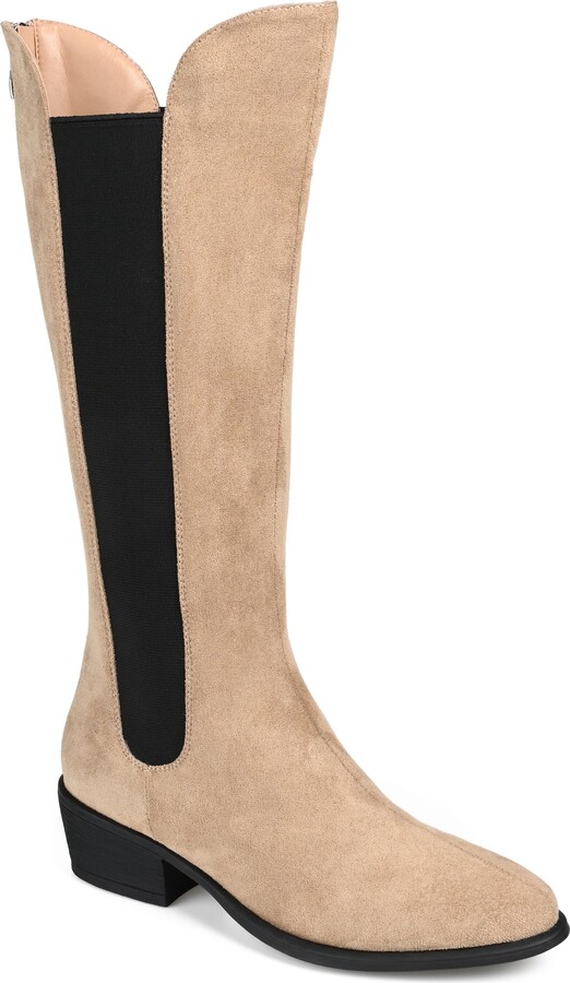 Wide Calf Stacked Heel Boot ShopStyle