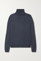 Thumbnail for your product : Brunello Cucinelli Metallic Cashmere-blend Turtleneck Sweater - Navy - xx small