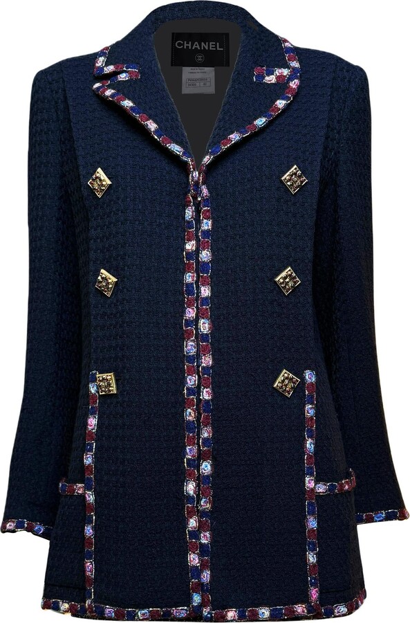 Chanel 14k$ Paris / Byzance Reliquary Black Tweed Jacket 42 Fr