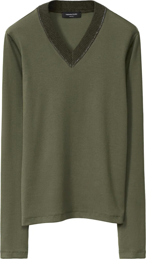 Fabiana Filippi Jersey V-Neck T-Shirt