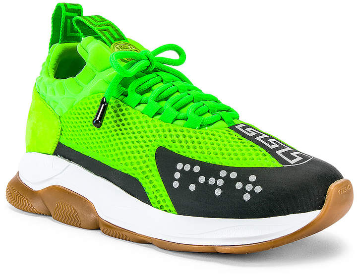 lime green versace sneakers