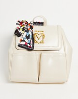 Thumbnail for your product : Love Moschino scarf detail backpack in ivory