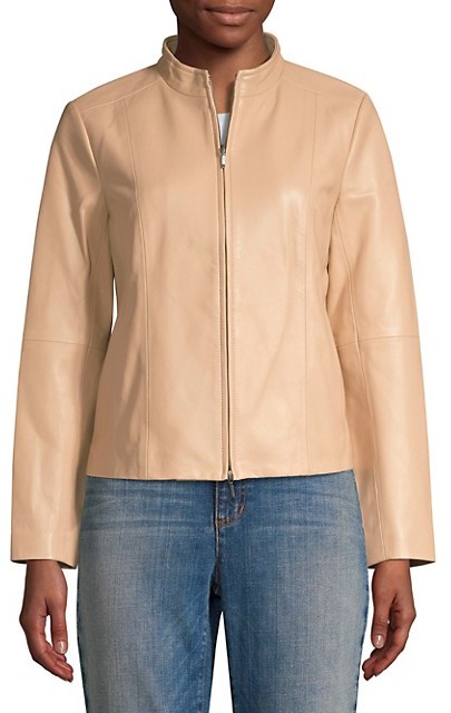 eileen fisher leather jacket