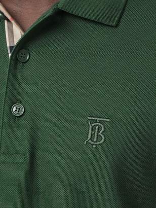 Burberry long sleeved monogram polo shirt