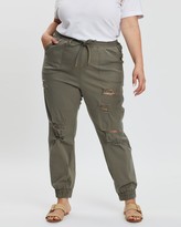 Thumbnail for your product : Hope & Harvest Women's Green Chinos - Ryker Ripped Joggers