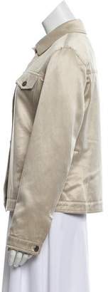 Burberry Long Sleeve Button-Up Jacket Beige Long Sleeve Button-Up Jacket