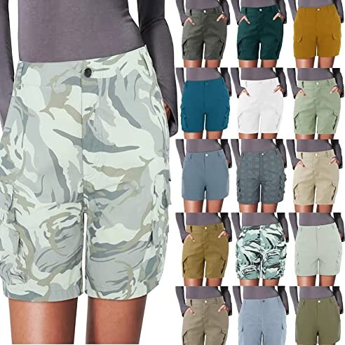 Summer Streetwear Womens High Waisted Cargo Womens Cargo Shorts