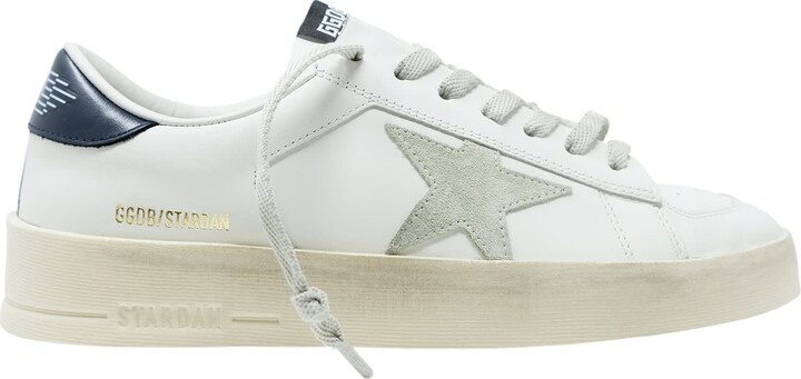 Golden Goose Black And White Shiny Leather Stardan Sneakers - ShopStyle