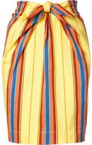 Moschino - jupe rayée nouée devant - women - coton/Polyamide - 38