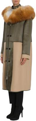 Alexander McQueen Satin Parka With Contrasting Colour Details