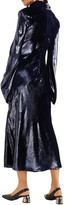 Thumbnail for your product : Ellery Draped metallic velvet midi dress