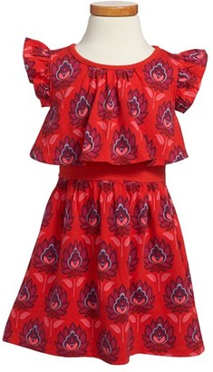 Tea Collection 'Lotus' Popover Dress (Toddler Girls, Little Girls & Big Girls)
