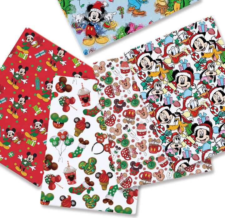 Miniso/Name Excellence Superior Products Disney Mickey Mouse Cartoon Hot DIY handmade sewing patchwork quilting baby dress home sheet140cm printed fabric kids fabric