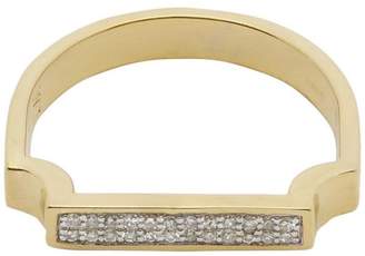 Monica Vinader Gold-Plated Signature Diamond Ring