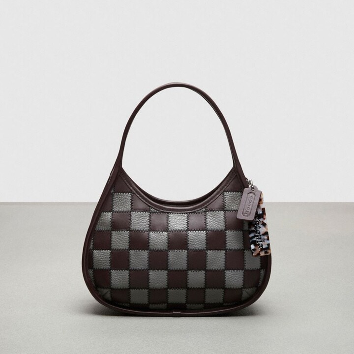 Louis Vuitton Sac Plat Bag Damier Checkerboard Leather XS Blue, White
