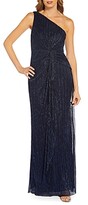 Thumbnail for your product : Adrianna Papell Stardust Pleated One Shoulder Gown