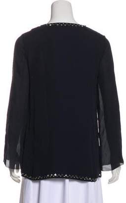 Tory Burch Embellished Silk Blouse