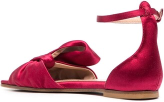 Red(V) bow-embellished sandals