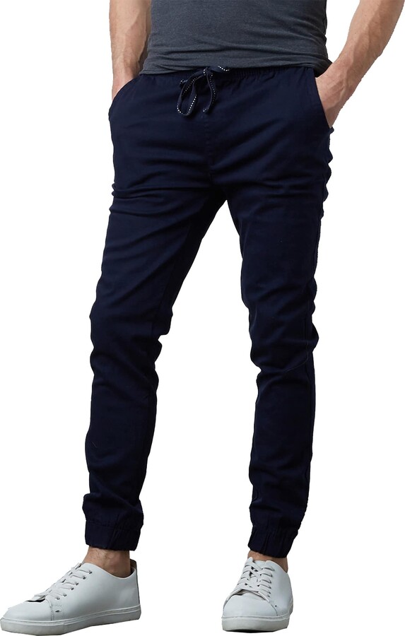 Galaxy By Harvic Men's Slim-Fit Twill Jogger Pants