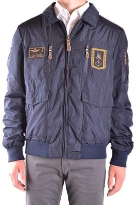 Aeronautica Militare Men's Blue Polyester Outerwear Jacket.