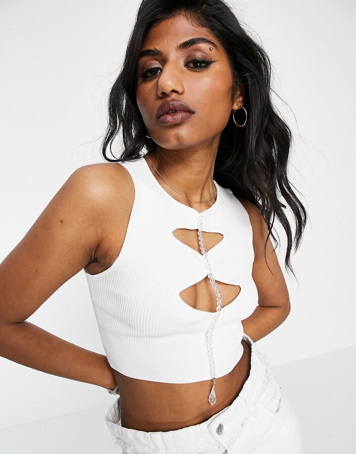 Bershka White Women's Tops | Shop the world's largest collection of fashion  | ShopStyle