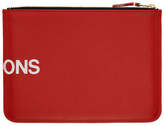 Thumbnail for your product : Comme des Garçons Wallets Red Large Huge Logo Pouch