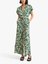 Thumbnail for your product : MANGO Leaf Print Jumpsuit, Green