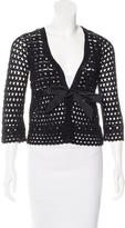 Thumbnail for your product : Robert Rodriguez Crocheted Three-Quarter Sleeve Cardigan