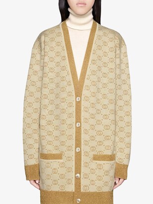 Gucci GG pattern buttoned cardigan